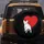 French Bulldog Looking Back Red Heart - Everyday Home Decor Gift for Dog Lovers Pet Owners Spare Tire Cover - 5