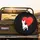French Bulldog Looking Back Red Heart - Everyday Home Decor Gift for Dog Lovers Pet Owners Spare Tire Cover - 2