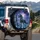 Cybernetic Horse Futuristic City Nebula - Sci-Fi Lover Gift Spare Tire Cover - 3