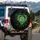 Luminous Green Dandelion Puffball Butterfly Heart - Nature Lover Gift for Car Owners Spare Tire Cover - 3