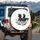 Majestic Wild Black Horses Flowing Manes Brushstrokes - Horse Lover Home Decor Gift Spare Tire Cover - 3