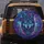 Wolf Head Mandala Feathers Cosmic Sky - Wildlife Lover Gift Spare Tire Cover - 5