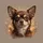 Small Brown Chihuahua Dog Portrait with Soulful Eyes - Dog Lover Vehicle Decor Gift Spare Tire Cover - 6
