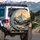 Sunset Mountain Evergreen Forest Path - Outdoor Adventure Gear Gift Spare Tire Cover - 3