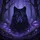 Black Wolf Glowing Purple Eyes Enchanted Forest - Fantasy Lover Gift Spare Tire Cover - 6
