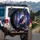 Black Raven Crystal Ball Gothic Stained Glass - Fantasy Lover Home Decor Gift Spare Tire Cover - 3