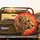 Golden-Brown Cheetah Head Red-Orange Radial Lines - Wildlife Lover Gift Spare Tire Cover - 2