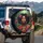 Young Black Woman Purple Hibiscus Tropical Jungle - Tropical Lifestyle Gift Spare Tire Cover - 3