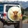 Highland Cow Wildflower Meadow - Farmhouse Home Decor Gift for Cow Lover Spare Tire Cover - 3