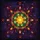 Cosmic Stained Glass Star Mandala - Home Decor Gift for Space Enthusiast Spare Tire Cover - 6