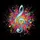 Treble Clef Musical Notes Paint Splatters - Music Lover Home Decor Spare Tire Cover - 6