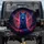 Majestic Blue Fox Glowing Red Eyes Runic Cosmic Sky - Fantasy Lover Gift Spare Tire Cover - 1