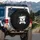 Happy Pitbull Dog Smiling Peek - Car Accessory Dog Lover Gift Spare Tire Cover - 3