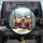 Vintage Travel Trailer Christmas Snow Forest - Holiday Decor Gift Spare Tire Cover - 1