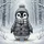 Baby Penguin Beanie Scarf Winter Forest Snow Scene - Wildlife Lover Gift Spare Tire Cover - 6