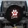 White Paw Print Red Heart Love Script Symbol - Everyday Affection Expression for Pet Lovers Spare Tire Cover - 1