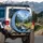 Log Cabin Mountain Stream Waterfalls Alpine Peaks - Outdoor Adventure Enthusiast Gift Spare Tire Cover - 3