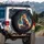 Fiery Fox Swirling Gold Blue Light - Adventure Auto Accessory Spare Tire Cover - 3