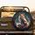 Fiery Fox Swirling Gold Blue Light - Adventure Auto Accessory Spare Tire Cover - 2