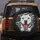 Happy Pitbull Dog Face Black White American Flag - Patriotic Decor for Dog Lovers Spare Tire Cover - 5