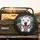 Happy Pitbull Dog Face Black White American Flag - Patriotic Decor for Dog Lovers Spare Tire Cover - 2