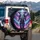 Majestic Elephant Purple Blue Nebula Ears Cosmic Planets Stars - Sci-Fi Space Lover Gift Spare Tire Cover - 3