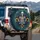 Skeleton Death Rebirth Plinth Gothic Floral Moon Stars - Auto Decor Gift for Mystical Art Fan Spare Tire Cover - 3