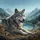 Vigilant Gray Wolf Alpine Lake Mountain Autumn Forest - Wildlife Lover Gift Spare Tire Cover - 6