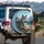 Vigilant Gray Wolf Alpine Lake Mountain Autumn Forest - Wildlife Lover Gift Spare Tire Cover - 3