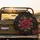 Crimson Red Rose Blooming Floral Bronze Leaves - Road Trip Gift for Nature Lovers Spare Tire Cover - 2