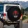 Crimson Cross EKG Jesus Saved My Life - Spiritual Devotion Gift for Christian Believers Spare Tire Cover - 3
