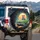 Smiling Jack Russell Dog Green Classic Car Ride - Dog Lover Adventure Gift Spare Tire Cover - 3