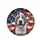 Smiling Blue Grey Pitbull American Flag - Independence Day Gift for Veterans Spare Tire Cover - 4