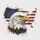 Bald Eagle American Flag USA Map - Independence Day Gift for Veterans Spare Tire Cover - 6