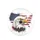 Bald Eagle American Flag USA Map - Independence Day Gift for Veterans Spare Tire Cover - 4