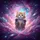 Light Orange Tabby Kitten Blue Eyes Cosmic Nebula - Cat Lover Travel Gift Spare Tire Cover - 6