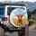 Highland Cow Wildflower Meadow - Farmhouse Decor Gift for Cow Lover Spare Tire Cover - 3