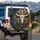 Bull Skull Feathers Southwestern Tribal Shapes - Car Decor Gift for Wildlife Lover Spare Tire Cover - 3