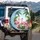 Pink Flamingo Palm Tree Tropical - Wildlife Lover Gift Spare Tire Cover - 3