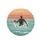 Male Water Polo Player Silhouette Ocean Sunset - Sports Lover Gift Spare Tire Cover - 4