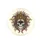 Skull Crown Ornate Headdress Gold Crimson Filigree - Unique Home Decor Gift Spare Tire Cover - 4