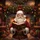 Santa Claus Antique Book Fireplace Mantel Presents - Christmas Decor Gift Spare Tire Cover - 6