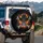 Cowboy Hat Skull Bones Red Eyes - Adventure Ride Gear for Off-Roaders Spare Tire Cover - 3