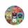 Nine Expressive Dog Portraits Geometric Mosaic Pop Art Color Blocks - Home Decor Gift for Dog Lover Spare Tire Cover - 4