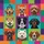 Nine Expressive Dog Portraits Geometric Mosaic Pop Art Color Blocks - Home Decor Gift for Dog Lover Spare Tire Cover - 6