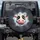 Cartoon Cow Head White Black Spots Pink Snout - Farmhouse Cow Lover Gift Spare Tire Cover - 1