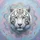 Magnificent White Tiger Head with Piercing Blue Eyes, Swirling Marbled Liquid - Wildlife Lover Gift Spare Tire Cover - 6