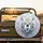 Magnificent White Tiger Head with Piercing Blue Eyes, Swirling Marbled Liquid - Wildlife Lover Gift Spare Tire Cover - 2