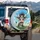 Agitated Cartoon Cow Face - Farmhouse Decor Gift for Cow Lover Spare Tire Cover - 3