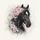 Black Horse Floral Crown Welcome Farmhouse Home Decor Gift for Horse Lover Spare Tire Cover - 6